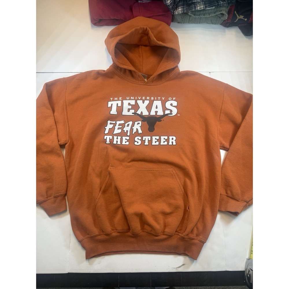 Texas Longhorns Fear The Steer 2000s‎ Gildan Hooded Sweatshirt NCAA Large